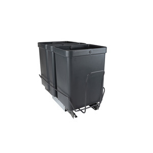 Jätevaunu 2x10+5 l harmaa
