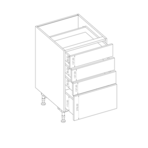 Kasattu Laatikostokaappi 4 laatikolla