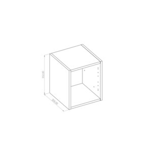 Kasattu yläkaappi 352x305