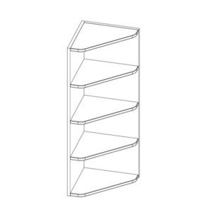 Kasattu yläpäätyhyllykkö