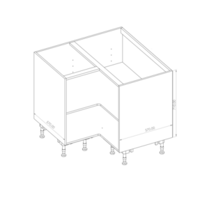 Kasattu sisäalakulmakaappi 710