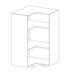 Kasattu sisäyläkulmakaappi 990x340, L-malli