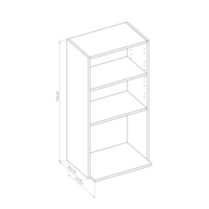 Kasattu Mikrokaappi 990x305