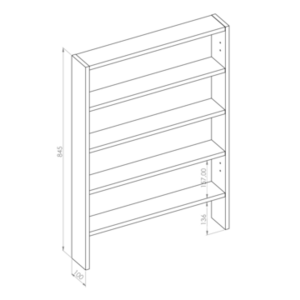 Kasattu liesituuletinkaappi 845