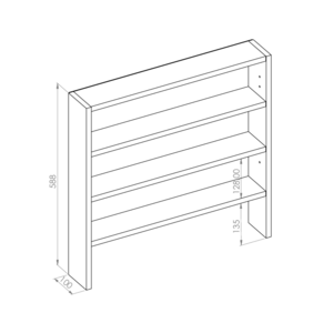 Kasattu liesituuletinkaappi 590