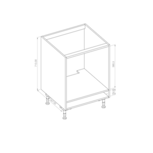 Kasattu Uunikaappi 710 kost.kest.