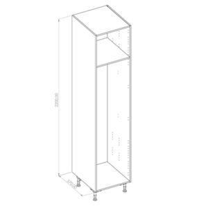 Kasattu Sokkelijalkakomero 2360 (2200)