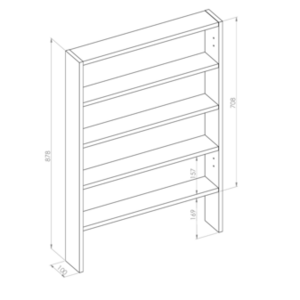 Kasattu liesituuletinkaappi 878