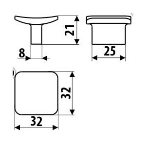 Nuppi Fuji matta valkoinen