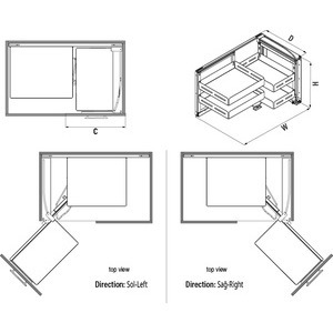 Unique piilokulmamek. 450 mm