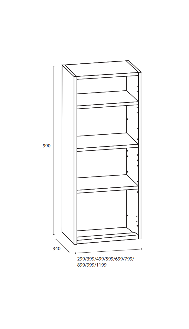 Yläkaappi 990x340 kost.kest.