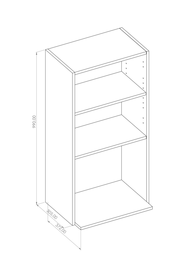 Kasattu Mikrokaappi 990x305